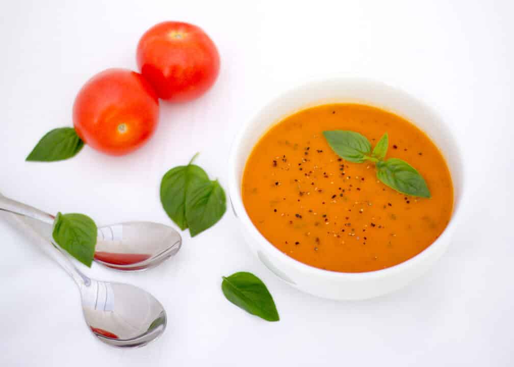 Tomato Soup Basil Winter Healthy Tomatoes