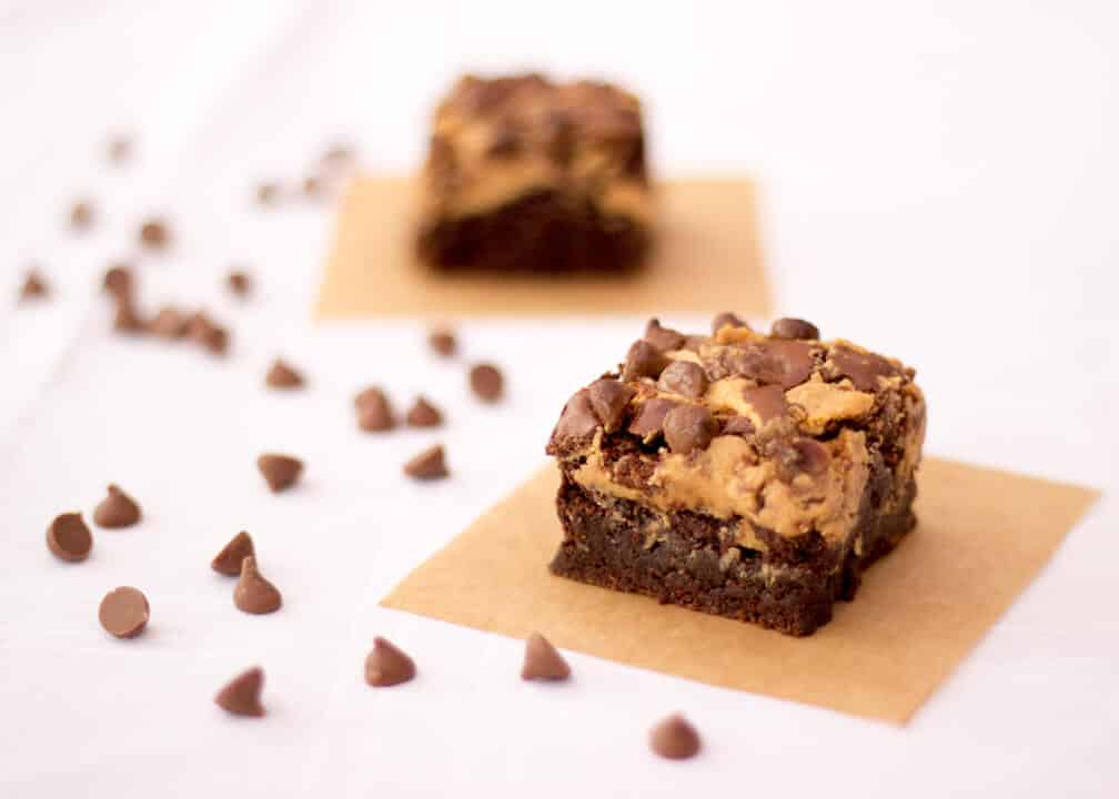 Gluten Free Chocolate Peanut Butter Brownies | Traybake | Bars