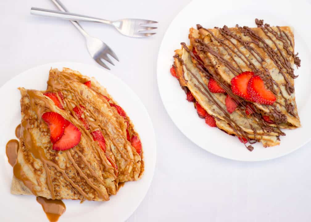 Biscoff Crepes | Nutella Crepes | Breakfast | Pancakes | Strawberries