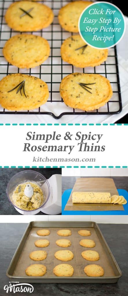 Simple & Spicy Rosemary Thins | Biscuits | Crackers | Savoury | Sables