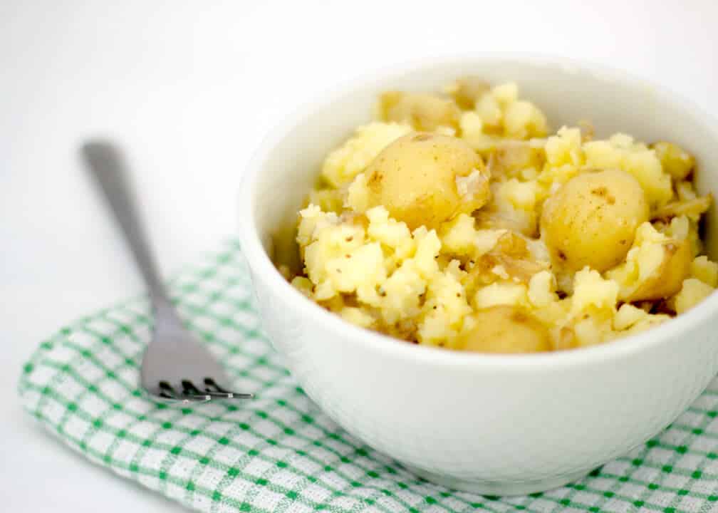 Easy Crushed Baby Potatoes | Potato | Sides | Garlic