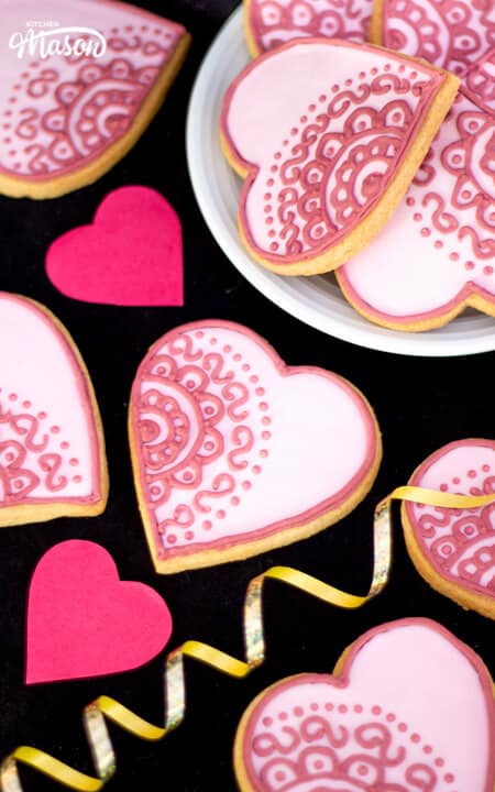 Valentines Day Heart Cookies | Vanilla | Iced Biscuits | Beautiful