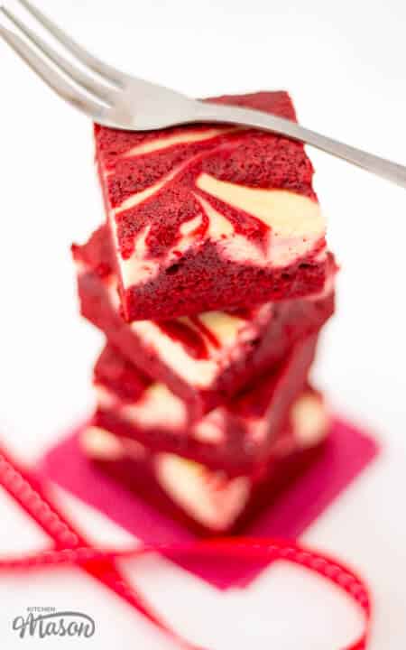Red Velvet Cheesecake Swirl Brownies | Valentines Day | The Best